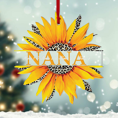 89Customized Sunflower Nana personalized ornament