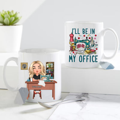 89Customized Let us sew chibi personalized mug