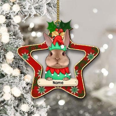 89Customized Rabbit Star Personalized Ornament