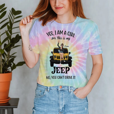 89Customized Tie dye Jeep girl no you can't drive it Customized 3D fullfilled Shirt