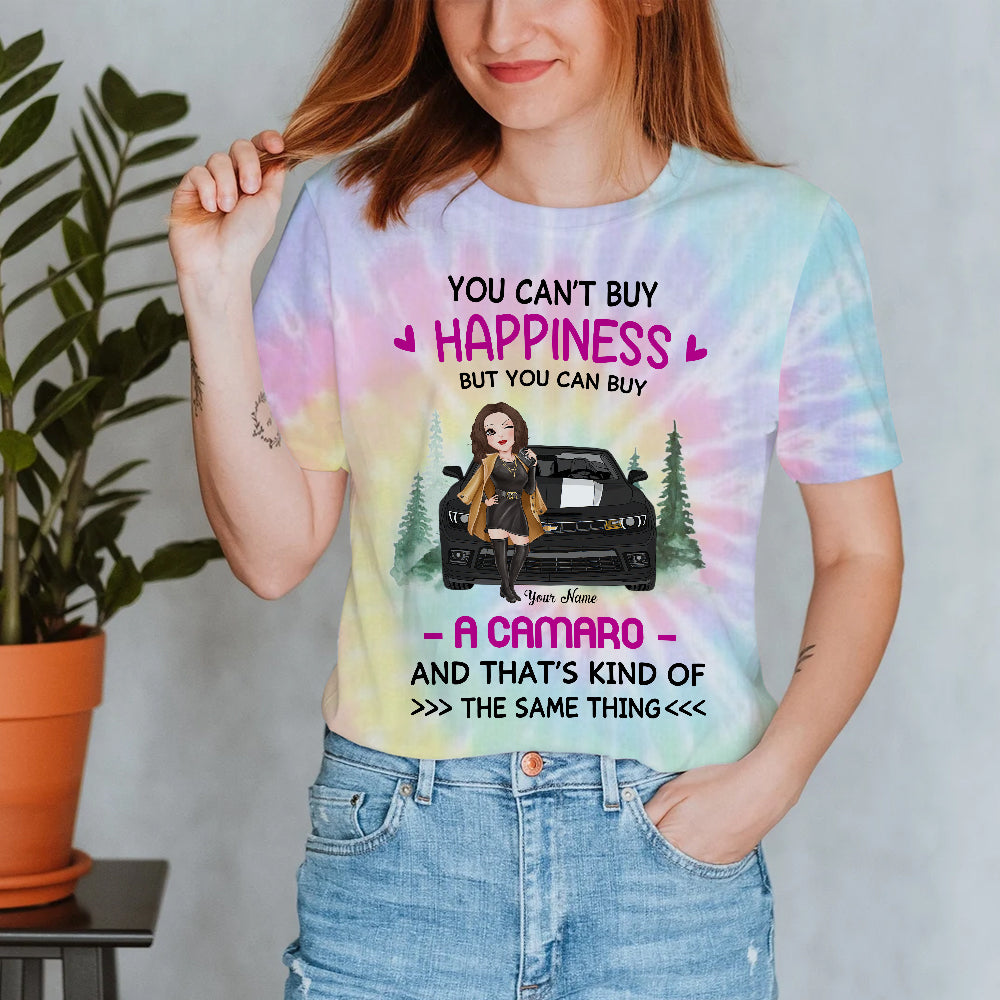 89Customized You can't buy happiness but you can buy a Camaro and that's kind of the same thing Tie Dye Customized 3D Fullfilled Shirt