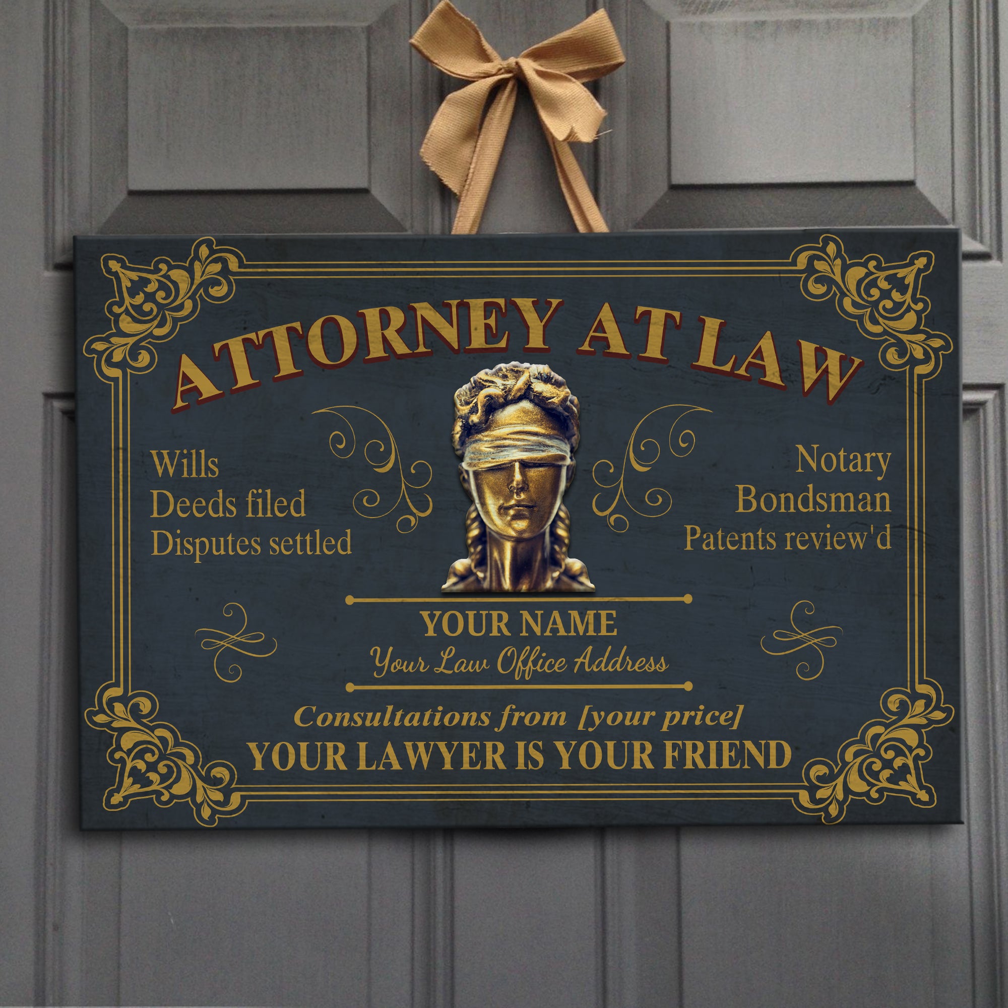 89Customized Personalized Lawyer Pallet Sign