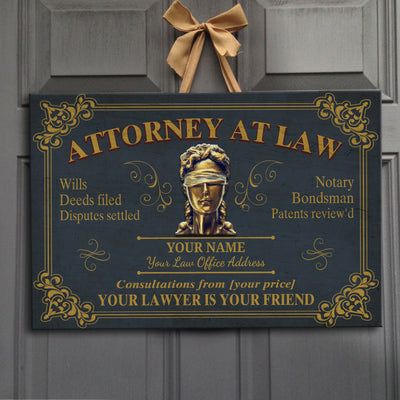 89Customized Personalized Lawyer Pallet Sign