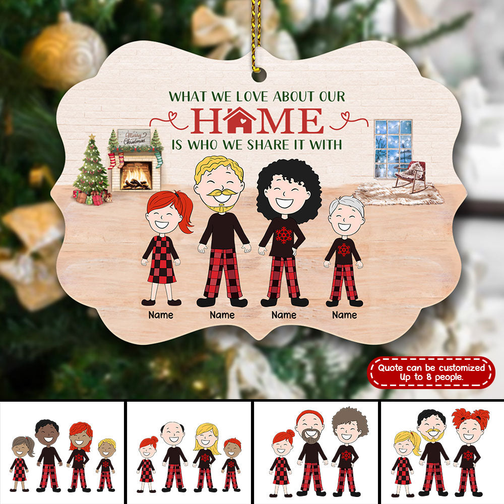 89Customized This is us a little bit of Crazy a little bit Loud and a whole ot of love Personalized Ornament