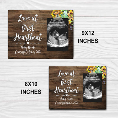 89Customized Love at first Heartbeat ultrasound personalized photo clip frame