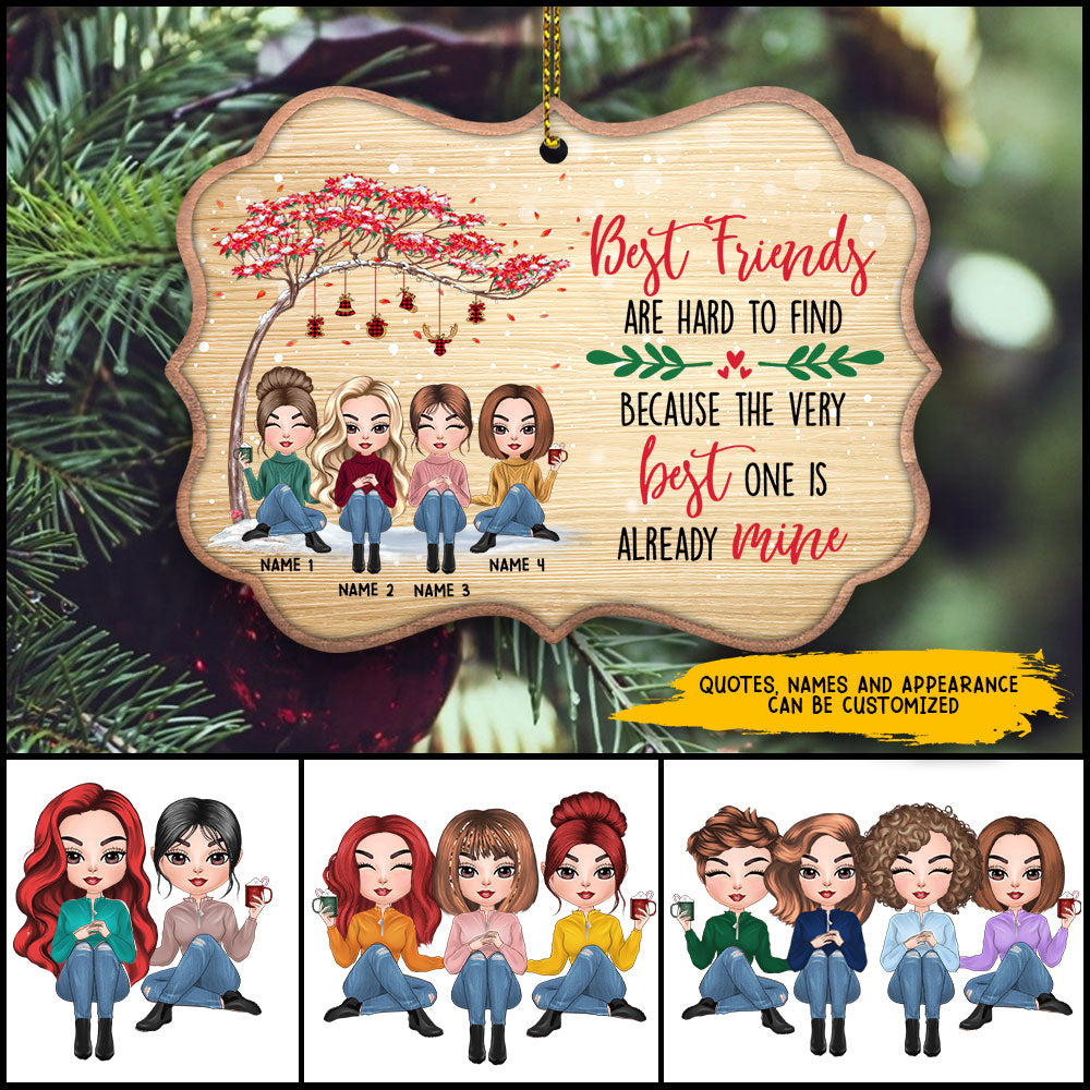89Customized Best friends It's not what we have in life but who we have in our lives that matters Personalized Ornament