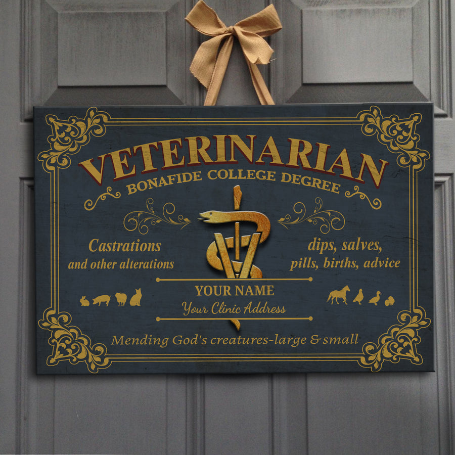 89Customized Personalized Veterinarian Pallet Sign