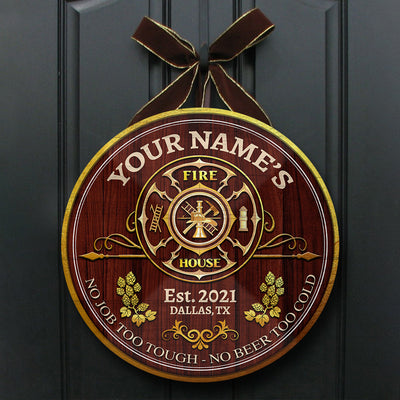 89Customized Fire House Bar Customized Wood Sign