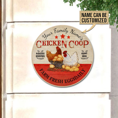 89Customized Chicken coop personalized wood sign