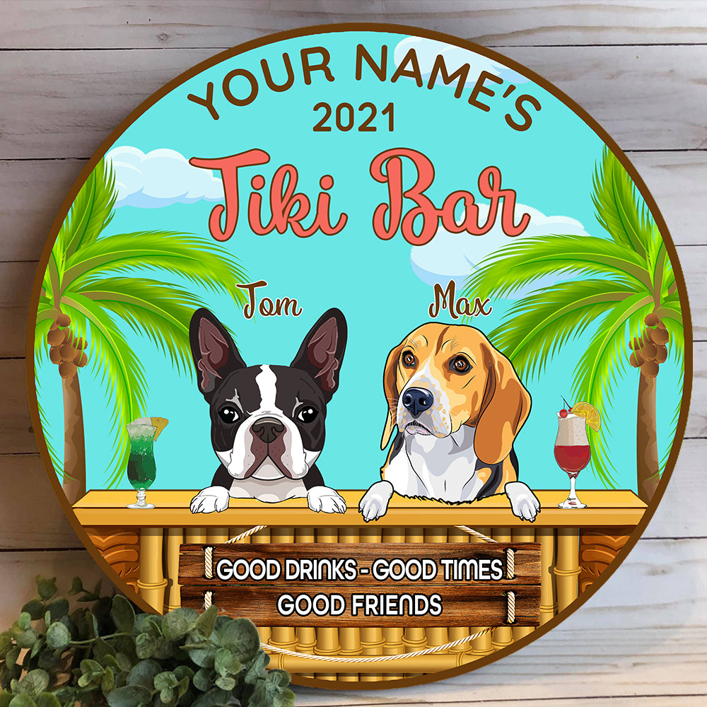89Customized Pool bar Good drinks Good friends Good times Customized Wood Sign
