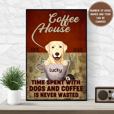 89Customized Dog Coffee House Personalized Poster