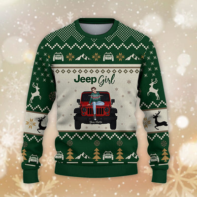 89Customized Jeep girl classy sassy and a bit smart assy 4 Customized Ugly Sweater