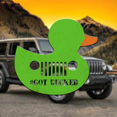 89Customized Duck Duck Jeep personalized cut metal sign