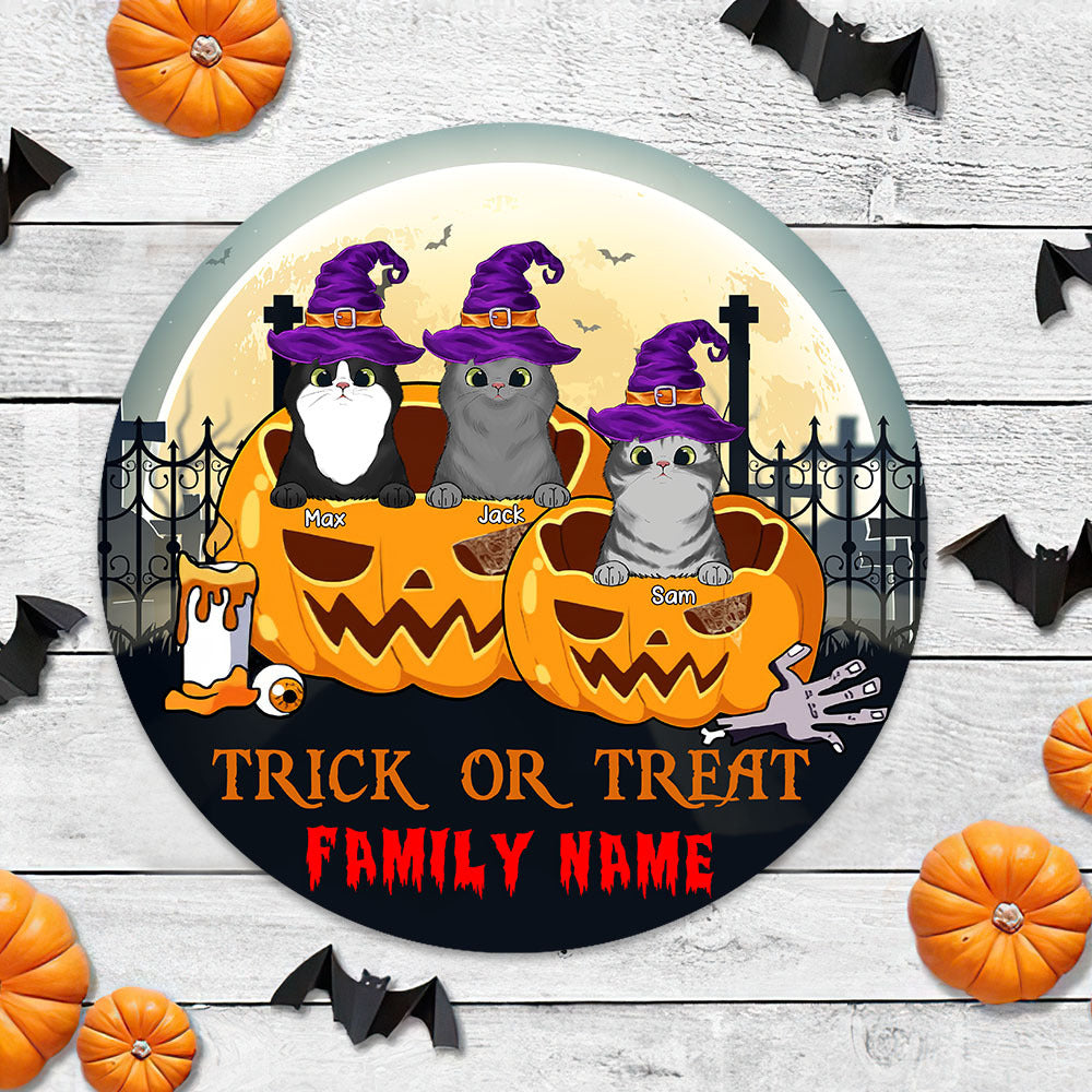 89Customized Beware of Cats Halloween From Cat Lovers Wood Sign
