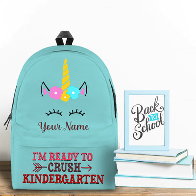 89Customized Unicorn I'm ready to crush school personalized backpack