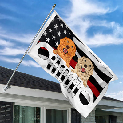 89Customized Thin Red Line Personalized House Flag