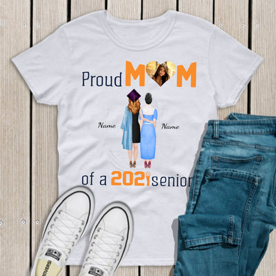 89Customized Proud mom of a 2021 senior graduation personalized shirt