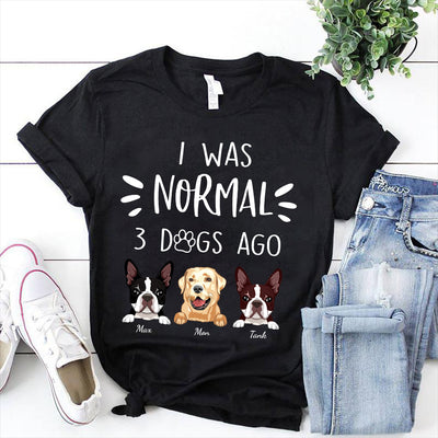 89Customized Personalized 2D T-Shirt Family I Was Normal Dog Mom