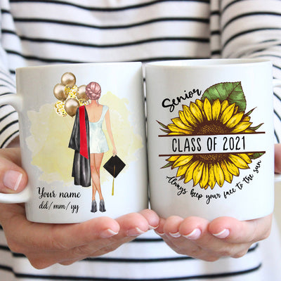 89Customized Personalized Mug Sunflower Graduation 2021