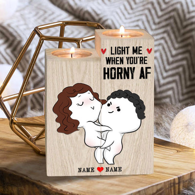 89Customized Funny Couple Personalized Candle Holder
