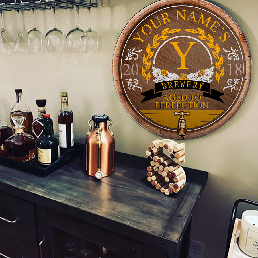 Brewery for Beer Lovers Customized Wood Sign