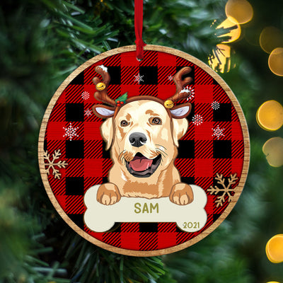 89Customized Christmas Bone Personalized Dog Ornament