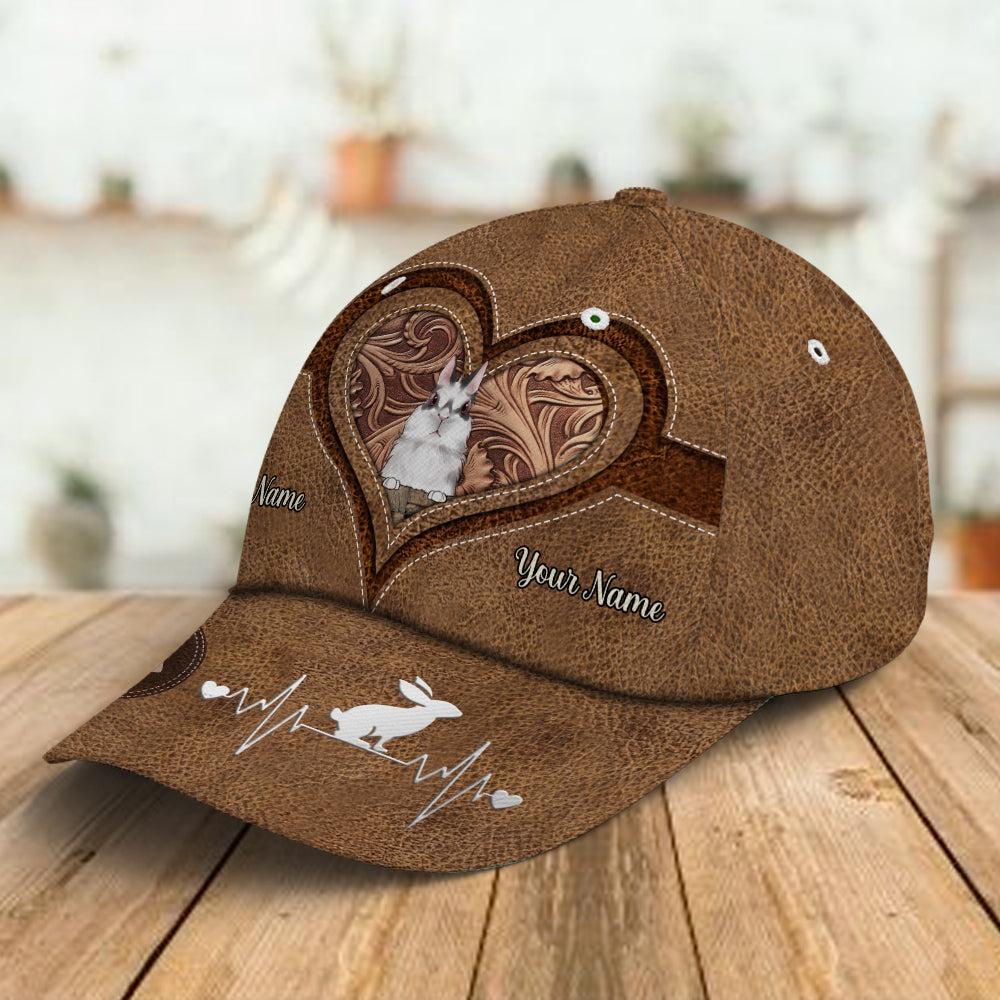 89Customized Rabbit 3D Leather Personalized Cap