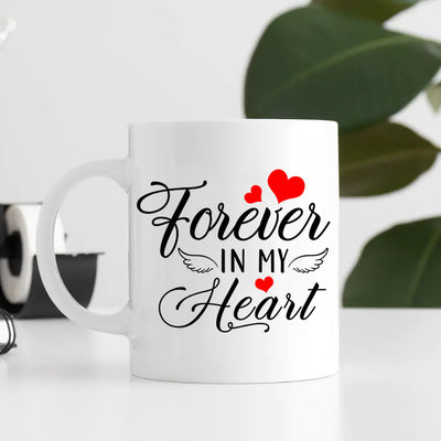 89Customized Forever in my heart Bunny Lovers Personalized Mug