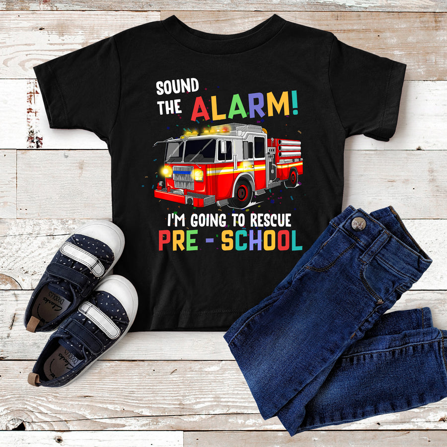 89Customized Sound the alarm i'm ready to rescue school personalized youth t-shirt