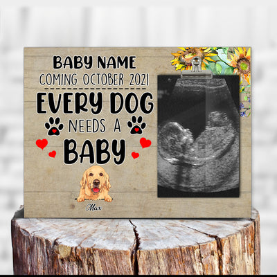 89Customized Every dog needs a baby personalized photo clip frame