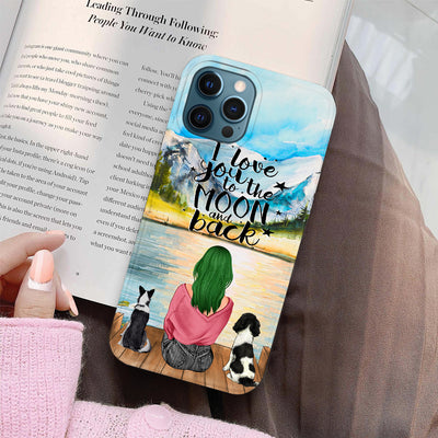 89Customized Life is better with dogs Girl and Dog Customized Phone Case