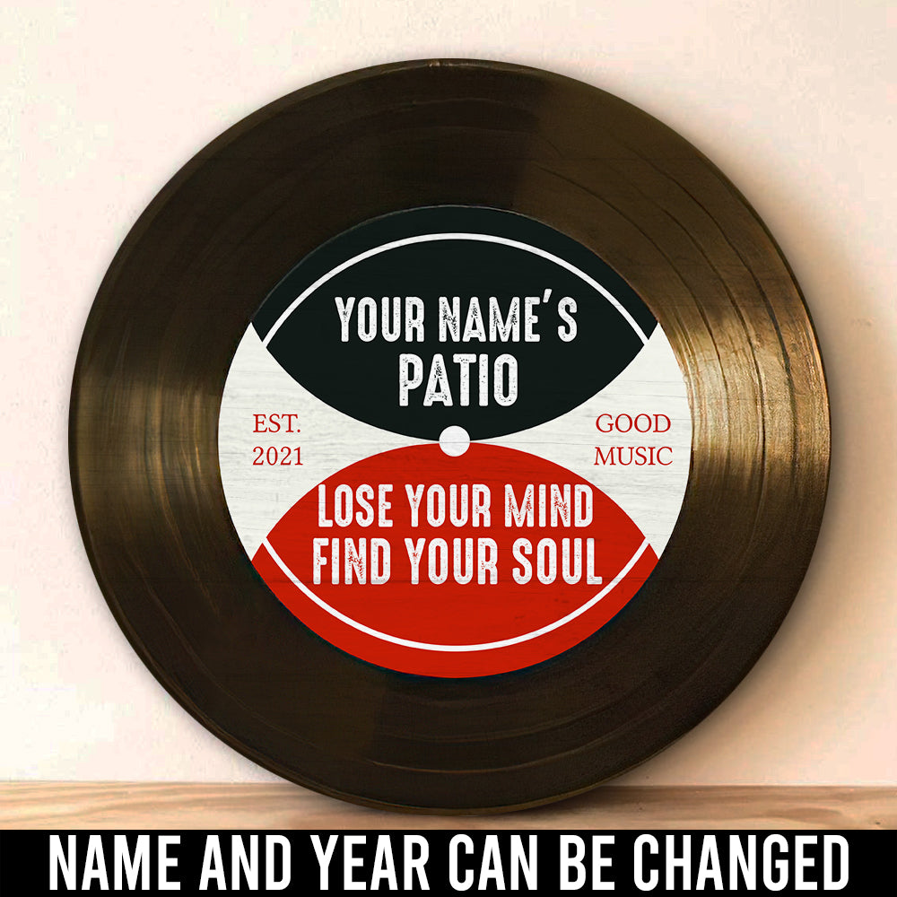 89Customized Lose your mind find your soul 3D vinyl record personalized wood sign