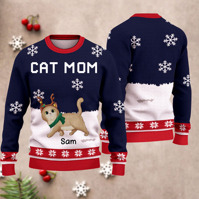 89Customized Cat Dad/Mom Personalized Sweater
