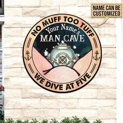89Customized No muff too tuff personalized wood sign