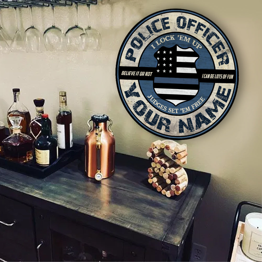 89Customized Personalized Police Officer Wood Sign