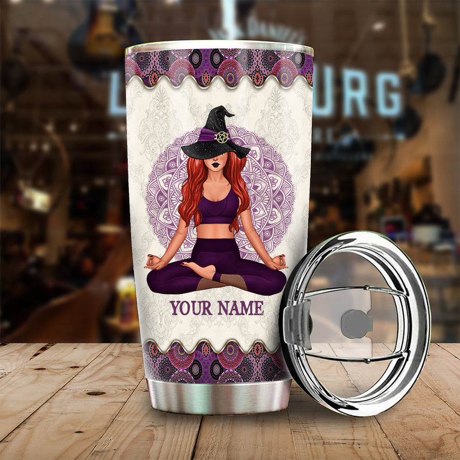 89Customized I'm sage & hood and wish a mufuka would yoga witch Customized Tumbler
