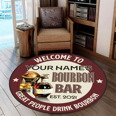 89Customized Great people drink bourbon Customized Round Rug