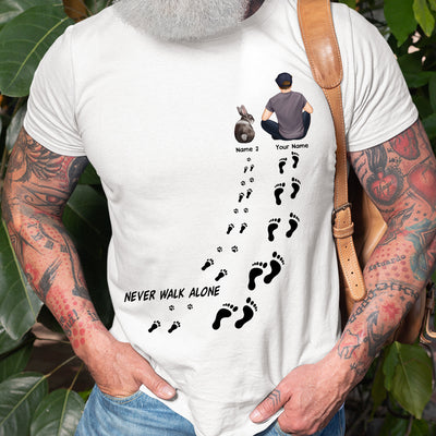 89Customized Never walk alone Rabbit Lovers Personalized Shirt
