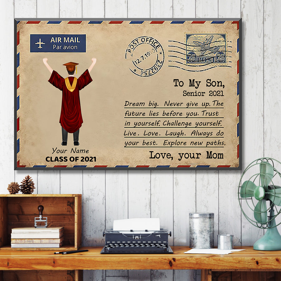 89Customized Personalized Poster Mom Son Letter Senior 2021