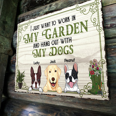 89Customized Personalized Pallet Sign Gardening Hang Out With My Dogs