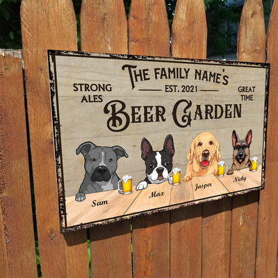 89Customized Tavern beer and dog Customized Printed Metal Sign