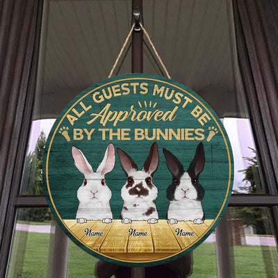 89Customized Rabbit Lovers Personalized Wooden Sign