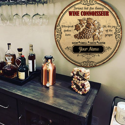 89Customized Wine Connoisseur Customized Wood Sign