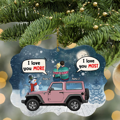89Customized Jeep couple I love you most Customized Ornament