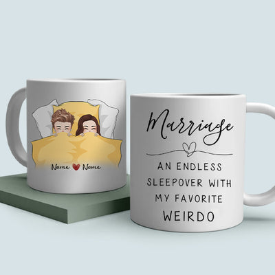 89Customized Funny Sleeping Couple Personalized Mug