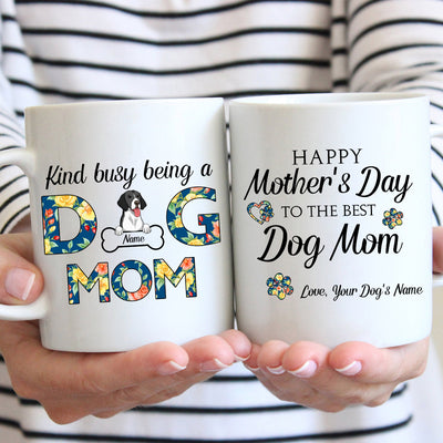 89Customized Personalized Mug Kinda Busy Dog Mom
