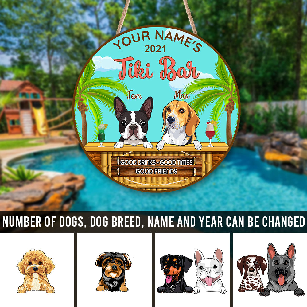 89Customized Pool bar Good drinks Good friends Good times Customized Wood Sign