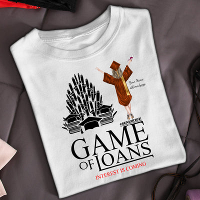 89Customized Game of loans senior 2021 graduation personalized shirt