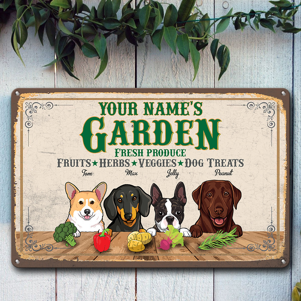 89Customized Personalized Printed Metal Sign Gardening Fresh Produce Dog Treats