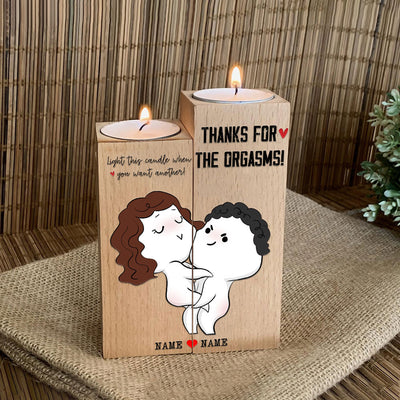 89Customized Funny Couple Personalized Candle Holder